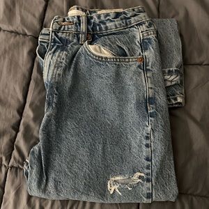 Zara Minimal Distress Mom Jean